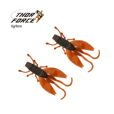 80mm 6g Fishing Lure Soft Lure TPR Silicone Baits Snakehead Fish Artificial Bait Fishing Tackle
